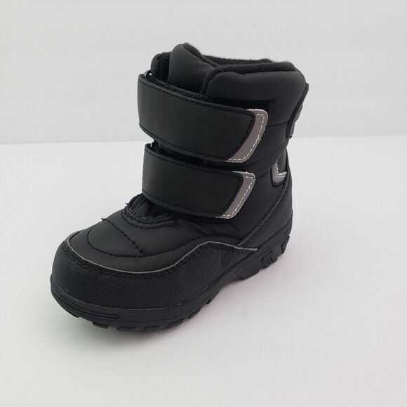 Khombu Neek 2 Baby Toddler Size 5 Black Pull On Warm Winter Snow Boots - Picture 2 of 12